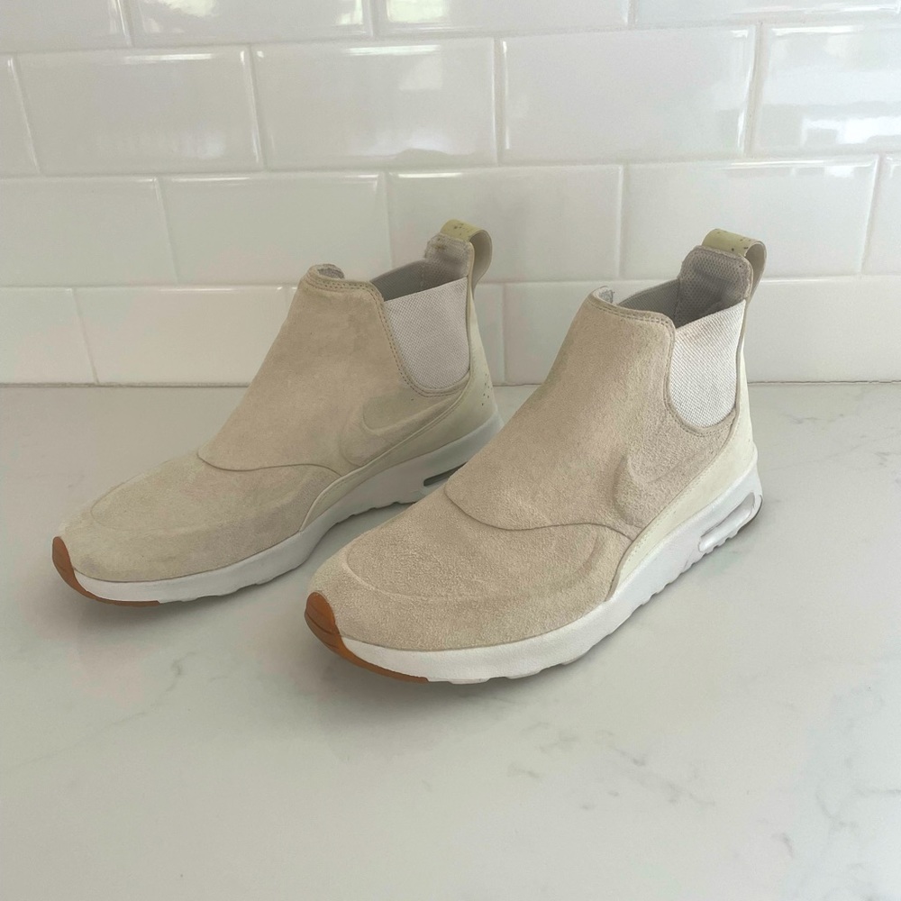 Nike Women’s Slip-On Sneakers in Beige with White Soles